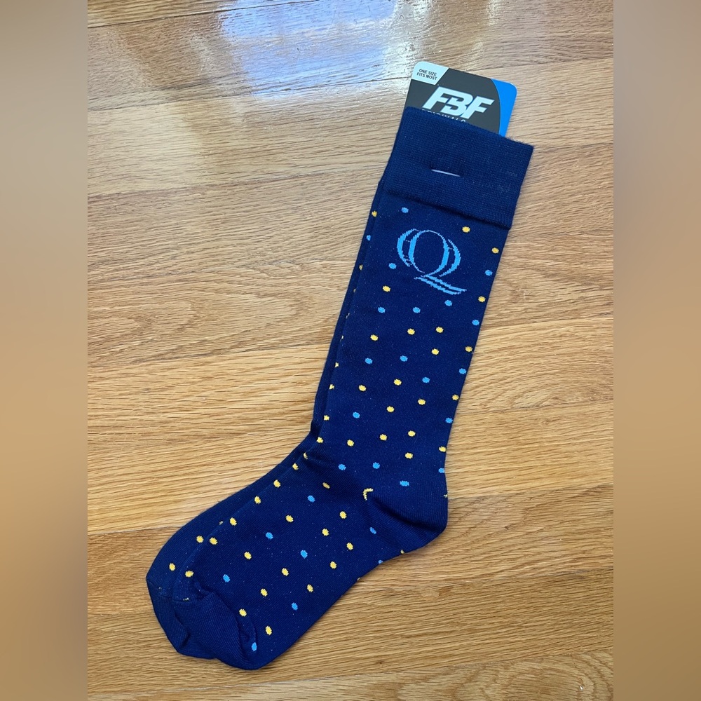 Quinnipiac polka dot socks